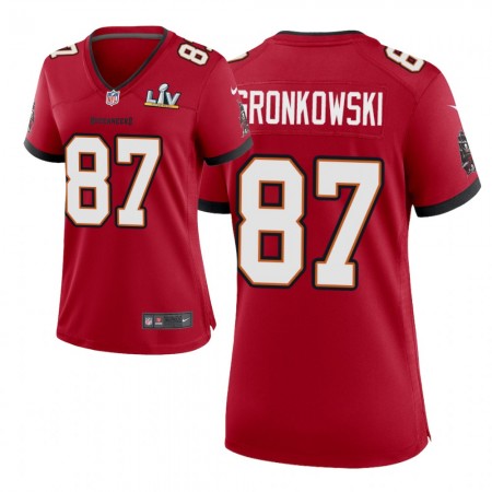 Nainen Tampa Bay Buccaneers NFL Pelipaita Rob Gronkowski 87 Nike Punainen 2021 Super Bowl LV